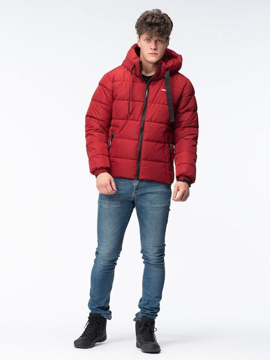Winter Jacket Puffer Windproof Red