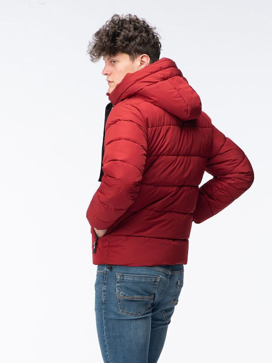 Winter Jacket Puffer Windproof Red