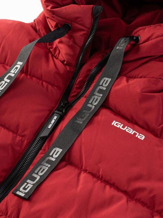 Winter Jacket Puffer Windproof Red