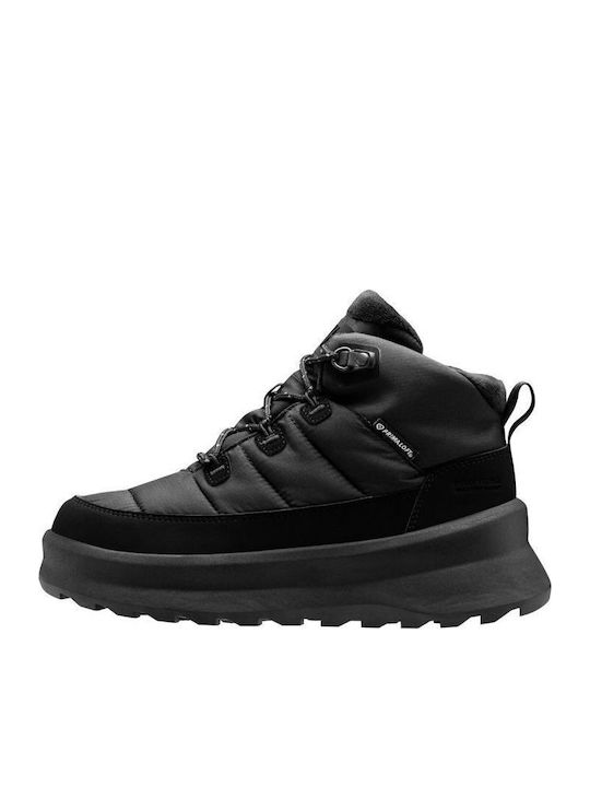 Synthetic Leather Snow Boots with Rubber / Laces Turquoise