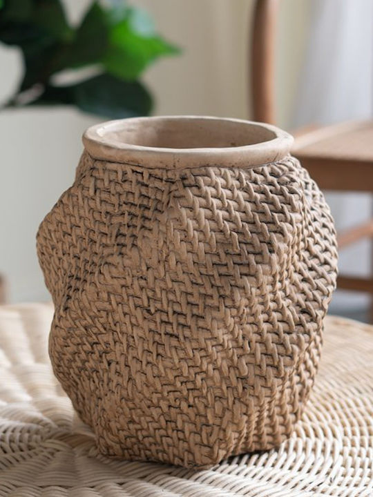 Artekko Cement Κασπώ Τσιμεντένιο Καφέ 21x21x22εκ.