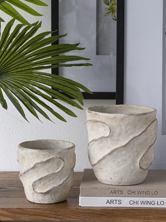Artekko Cement Κασπώ Τσιμεντένιο Μπεζ 18x18x18εκ. 2τμχ