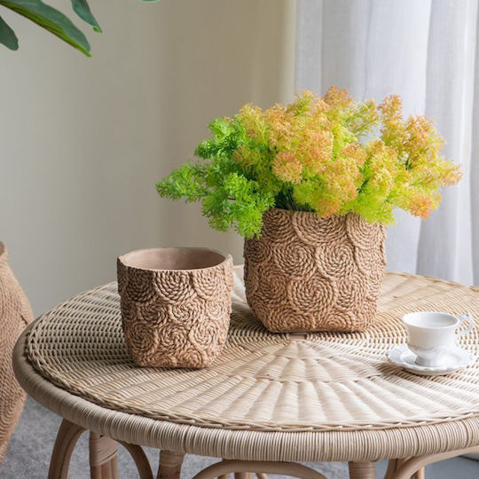 Artekko Cement Planter Concrete Brown 21x20.5x18.5cm.
