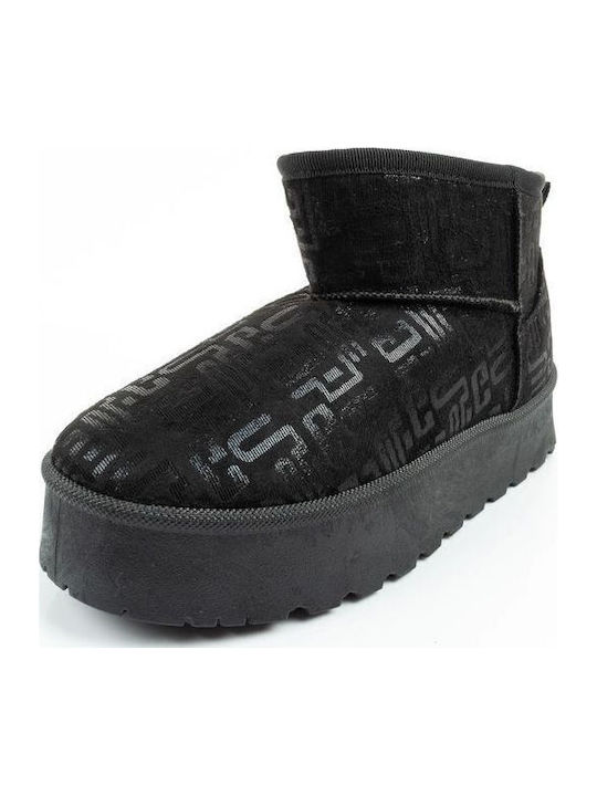 Women's Ankle Boots Platform & Fur Black