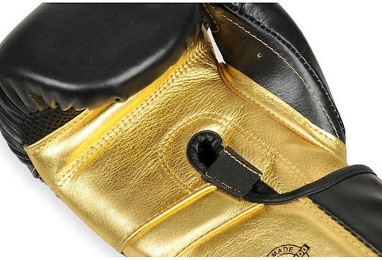 DBX Bushido Boxing Gloves Leather for Match Gold