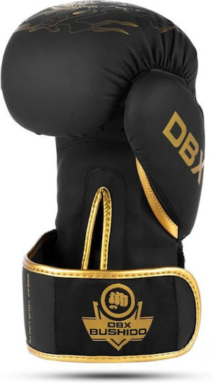 DBX Bushido Γάντια Πυγμαχίας από Συνθετικό Δέρμα για Αγώνα Χρυσά