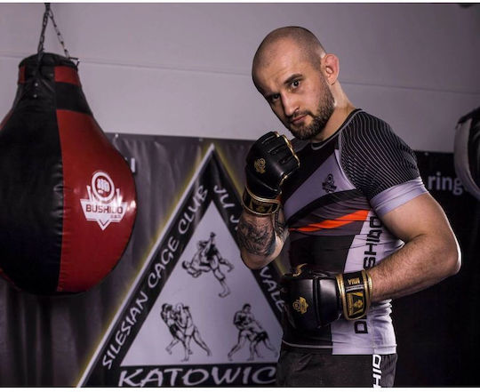 DBX Bushido Γάντια Πυγμαχίας από Συνθετικό Δέρμα για Σάκο Μαύρα