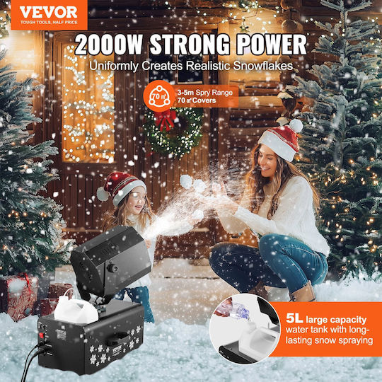 Vevor Машина За Сняг 2000w Безжично Дистанционно Управление Машина За Сняг Празнична