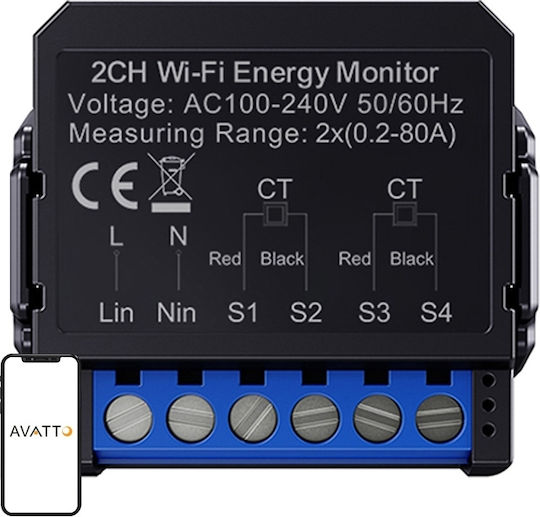 Avatto WPM16-2 Smart Switch 2 Καναλιών Wi-Fi