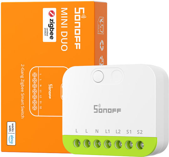 Sonoff MINI Duo 2 Intelligenter Schalter Dimmer 2 Kanäle Wi-Fi & ZigBee 16A Mit Neutral