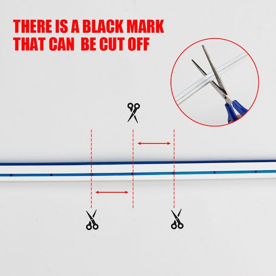 Led Day Car Light 2 Meters Extremely Bright Decorative Ambient Ice Blue Light