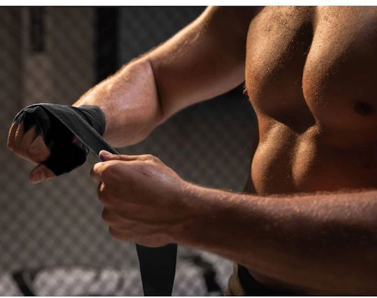 Cotton Boxing Wraps 4 Meters Black