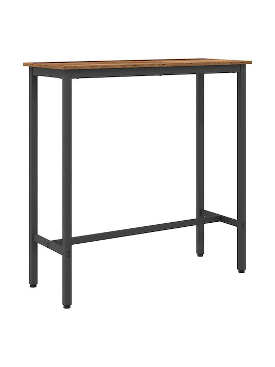 Table Bar Wooden with Metal Frame Old Wood 100x40x100.5cm