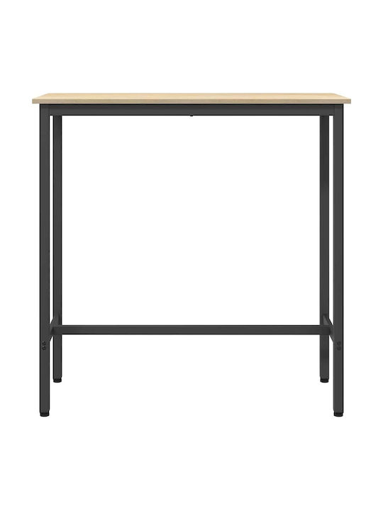 Table Bar Wooden with Metal Frame Coffee 100x40x100.5cm
