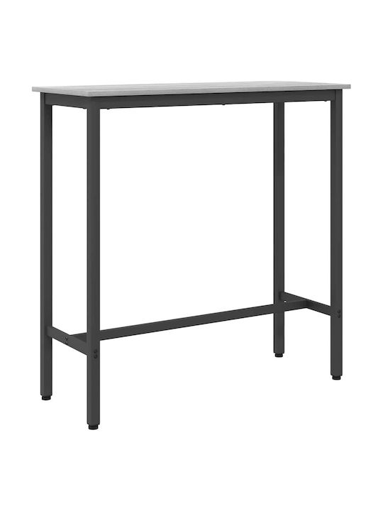 Table Bar Wooden with Metal Frame Gray 100x40x100.5cm