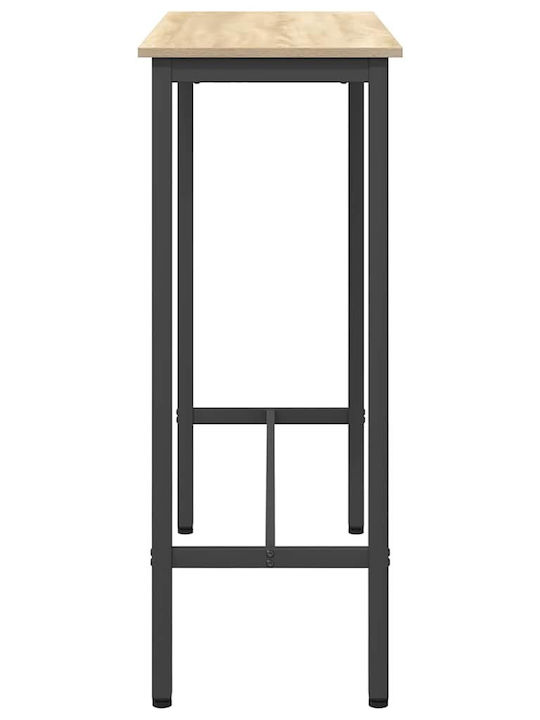Table Bar Wooden with Metal Frame Coffee 100x40x100.5cm