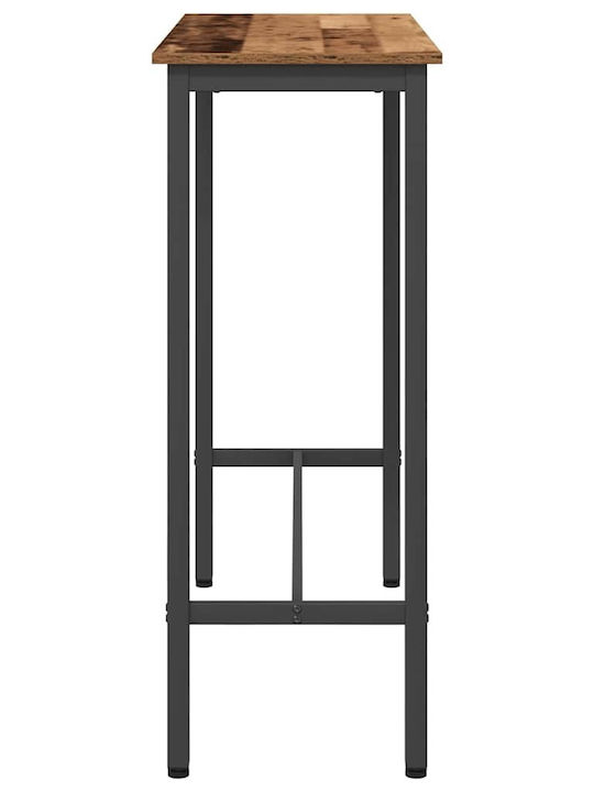 Table Bar Wooden with Metal Frame Old Wood 100x40x100.5cm