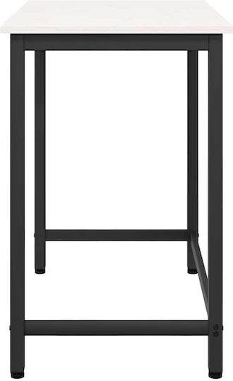 Table Kitchen Wooden with Metal Frame White 80x50x77cm