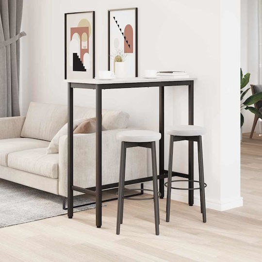 Table Bar Wooden with Metal Frame Natural 100x40x101cm