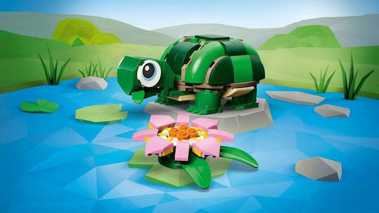 LEGO Creator 3-in-1 Turtle with a Water Lily Flower for Ages 7+ 124 Pieces