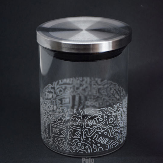 Pufo Lebensmittelgläser & Behälter Vaso für Zucker Kaffee Tee mit luftdichtem Deckel Glas Braun 800ml