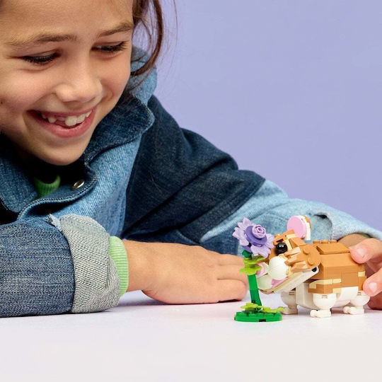 LEGO Creator 3-in-1 Сладко Хамстерче с Цвете за 7+ Години 166 Бройки