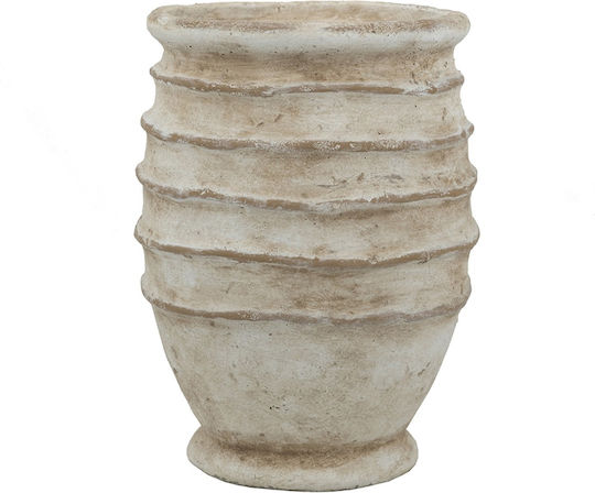 Artekko Βάζο Τσιμεντένιο Μπεζ Φ24xΥ33cm