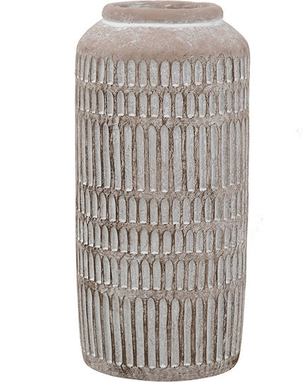 Artekko Βάζο Τσιμεντένιο Μπεζ Φ14xΥ30cm