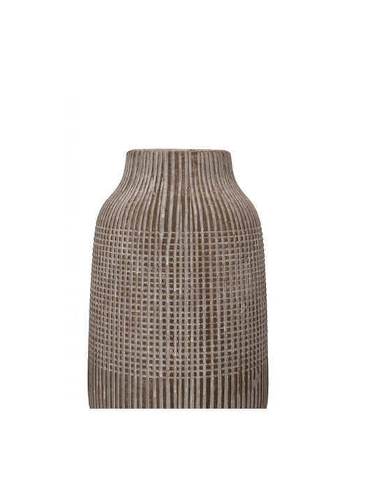 Artekko Decorative Vase Brown 9.5x9.5x15cm