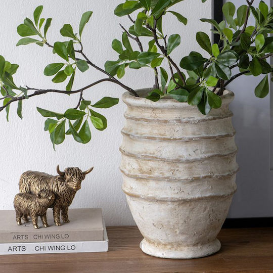 Artekko Decorative Vase Beige 24x24x33cm