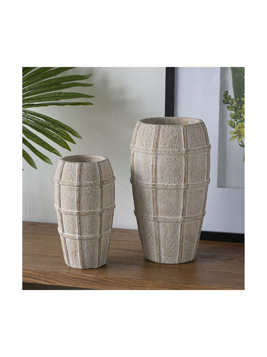 Artekko Διακοσμητικό Βάζο Beton Beige 18x18x30.5cm 1Stück