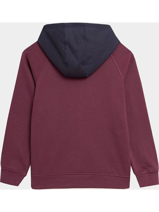 Kids Sweatshirt with Hood and Pockets Burgundy