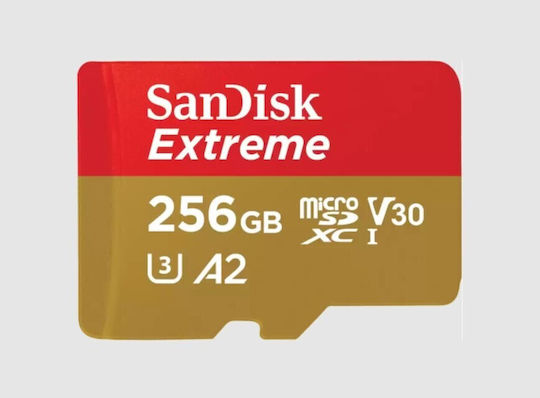 Sandisk Extreme microSDXC 256GB U3 V30 A2 UHS-I 190MB/s с адаптер