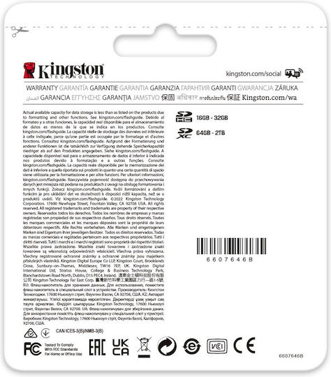 Kingston Canvas React Plus SDXC 64GB Class 10 U3 V90 UHS-II