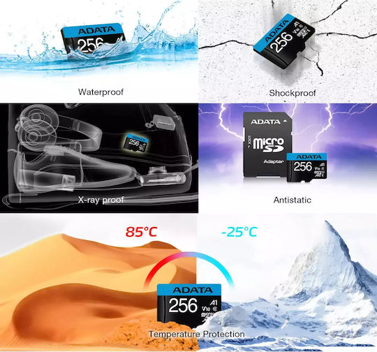Adata Premier microSDXC 256GB U1 V10 A1 UHS-I 85MB/s With Adapter