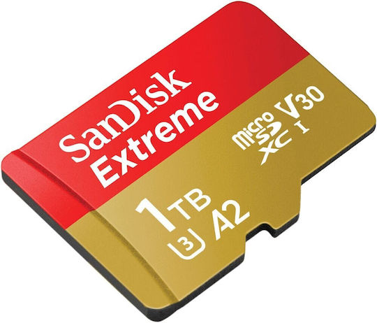 Sandisk Extreme microSDXC 1TB U3 V30 A2 UHS-I 190MB/s с адаптер