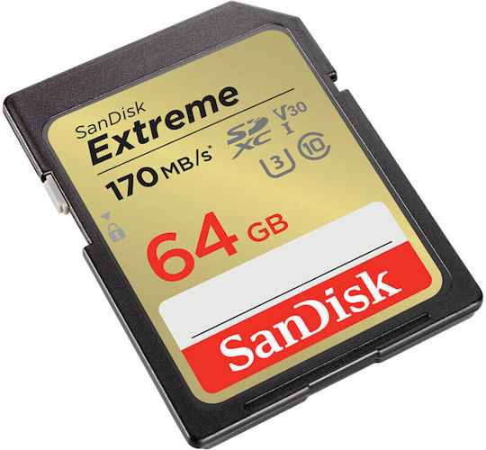 Sandisk Extreme SDXC 64GB Class 10 U3 V30 UHS-I