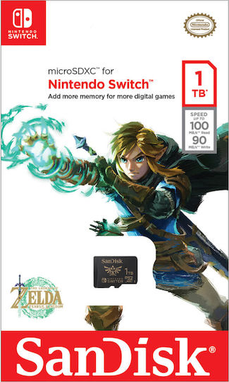 Sandisk Nintendo Switch Zelda Edition microSDXC 1TB U3 UHS-I 100MB/s
