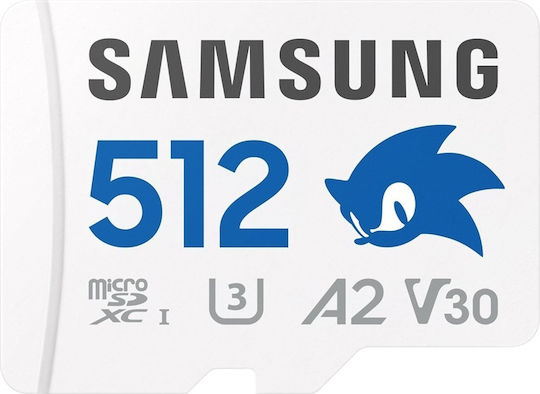 Samsung Pro Plus microSDXC 512GB U3 V30 A2 UHS-I 180MB/s με αντάπτορα