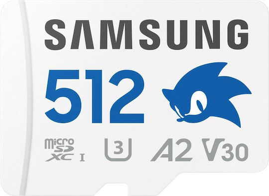 Samsung Pro Plus microSDXC 512GB U3 V30 A2 UHS-I 180MB/s με αντάπτορα