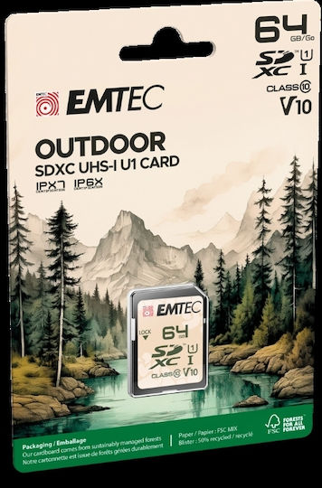 Emtec SDXC 64GB U1 V10 UHS-I 100MB/s