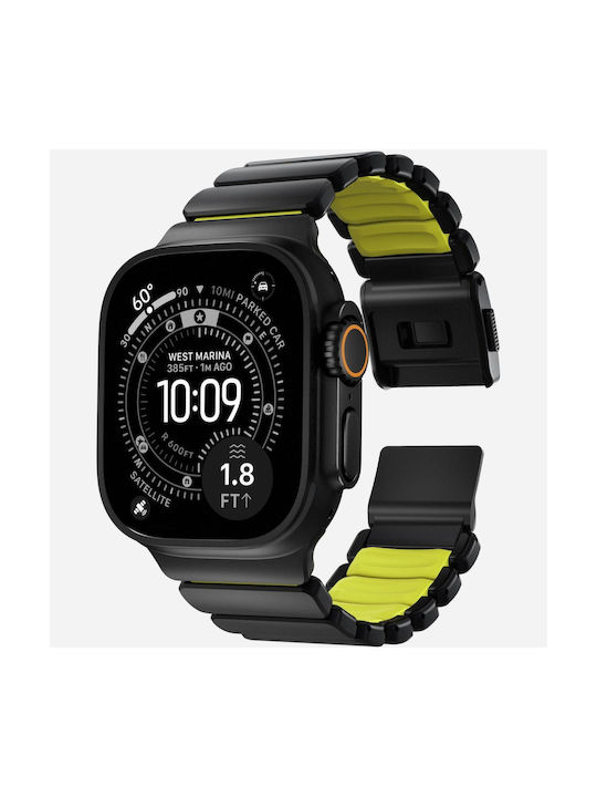 Nomad Stratos Λουράκι Ανοξείδωτο Ατσάλι Black Titanium / Volt (Apple Watch 44/45/46mm/Ultra 49mm)