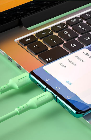 USB 2.0 Cable USB-C male - USB-A Πράσινο 1m 100315