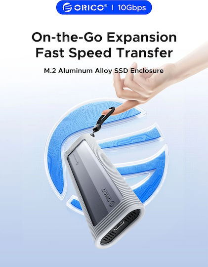 Orico Θήκη για Σκληρό Δίσκο M.2 SATA III NVME με σύνδεση USB 3.2 Type-C σε Γκρι χρώμα