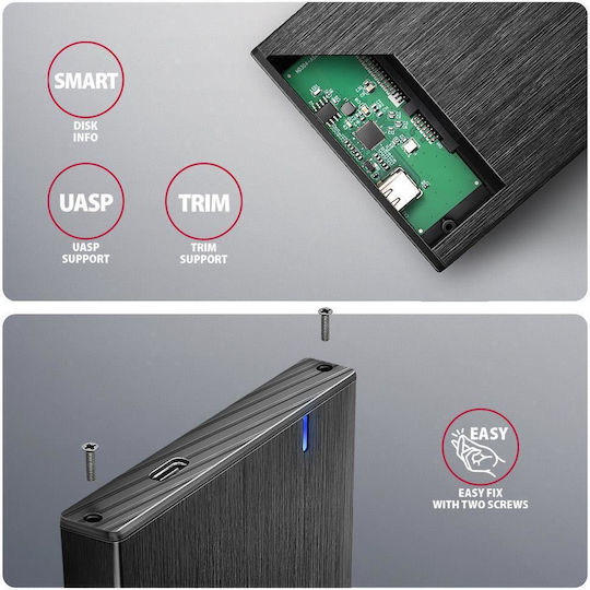 Axagon Θήκη για Σκληρό Δίσκο 2.5" SATA III με σύνδεση USB 2.0