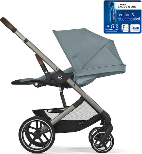 Cybex Balios S LUX Reglabil 2 în 1 Cărucior pentru copii Potrivit pentru Nou-născut Albastru furtunos 11.7kg
