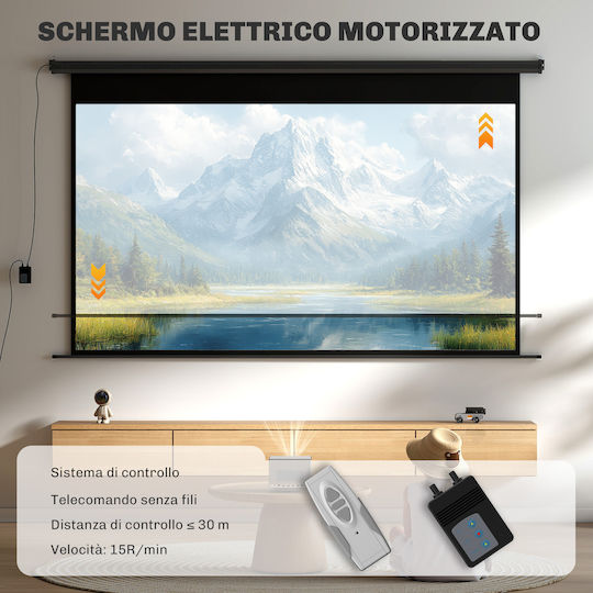 Οθόνη Προβολής Projector για Τοίχο/Οροφή Μορφή με Λόγο Εικόνας 16:9 266x149cm / 120"