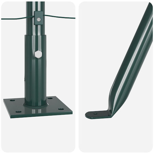vidaXL Στύλος Περίφραξης Κήπου από Χάλυβα 3.2x3.2x130εκ. 26τμχ Γκρι