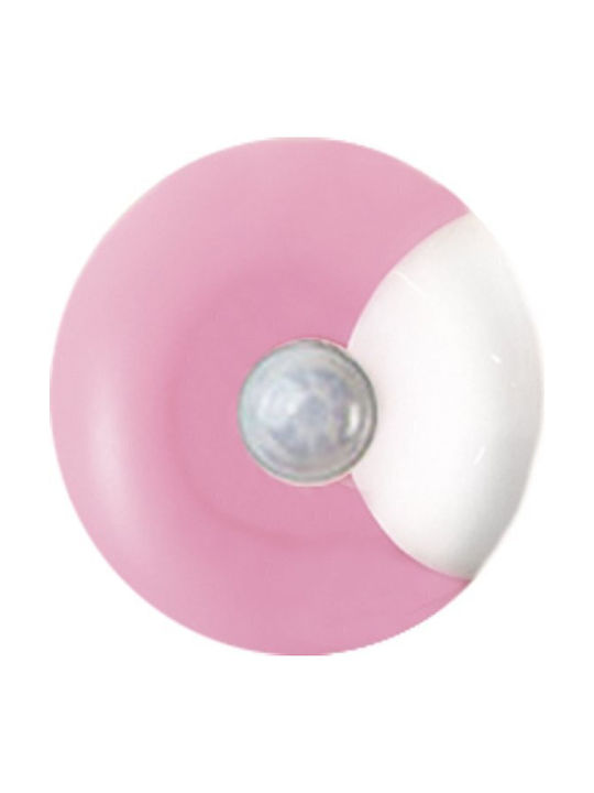 Aca Nachtlicht für das Kinderzimmer LED Ufo Stromquelle Rosa Kalt mit Sensor