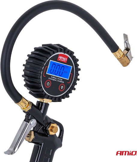 AMiO Digital Air Pressure Gauge with Tyre Inflator Pistol 17bar 04466
